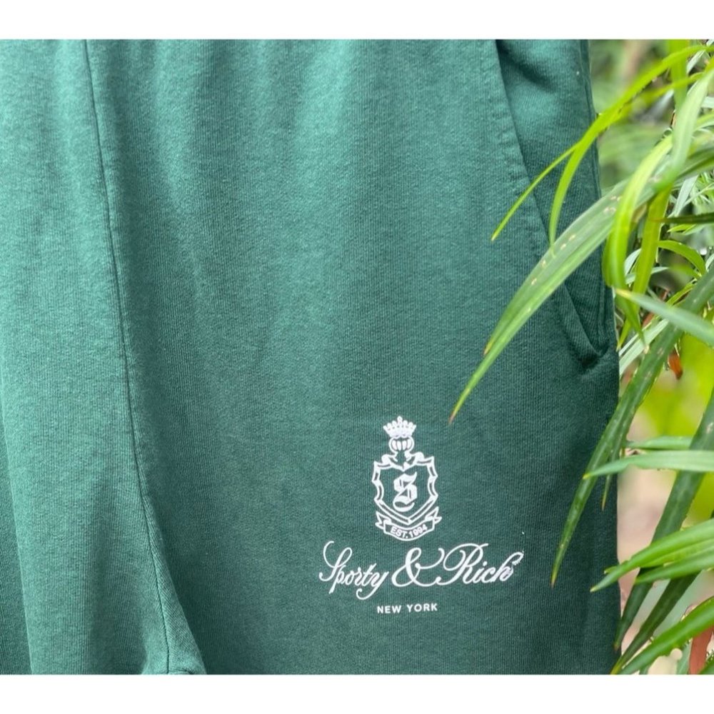 SPORTY  AND RICH GREEN SWEATPANTS SIZE XL - Picture 5 of 8
